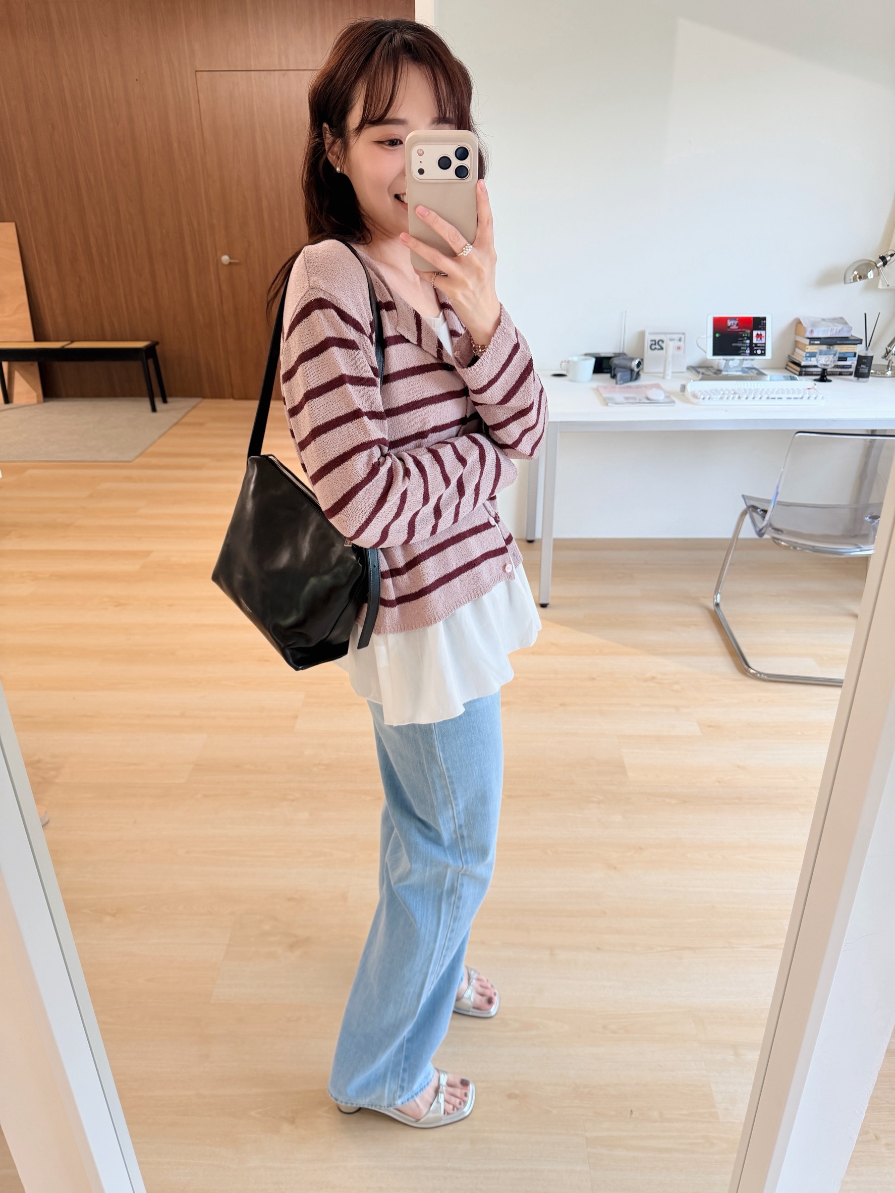 BS韓國蕾絲層擺細肩上衣