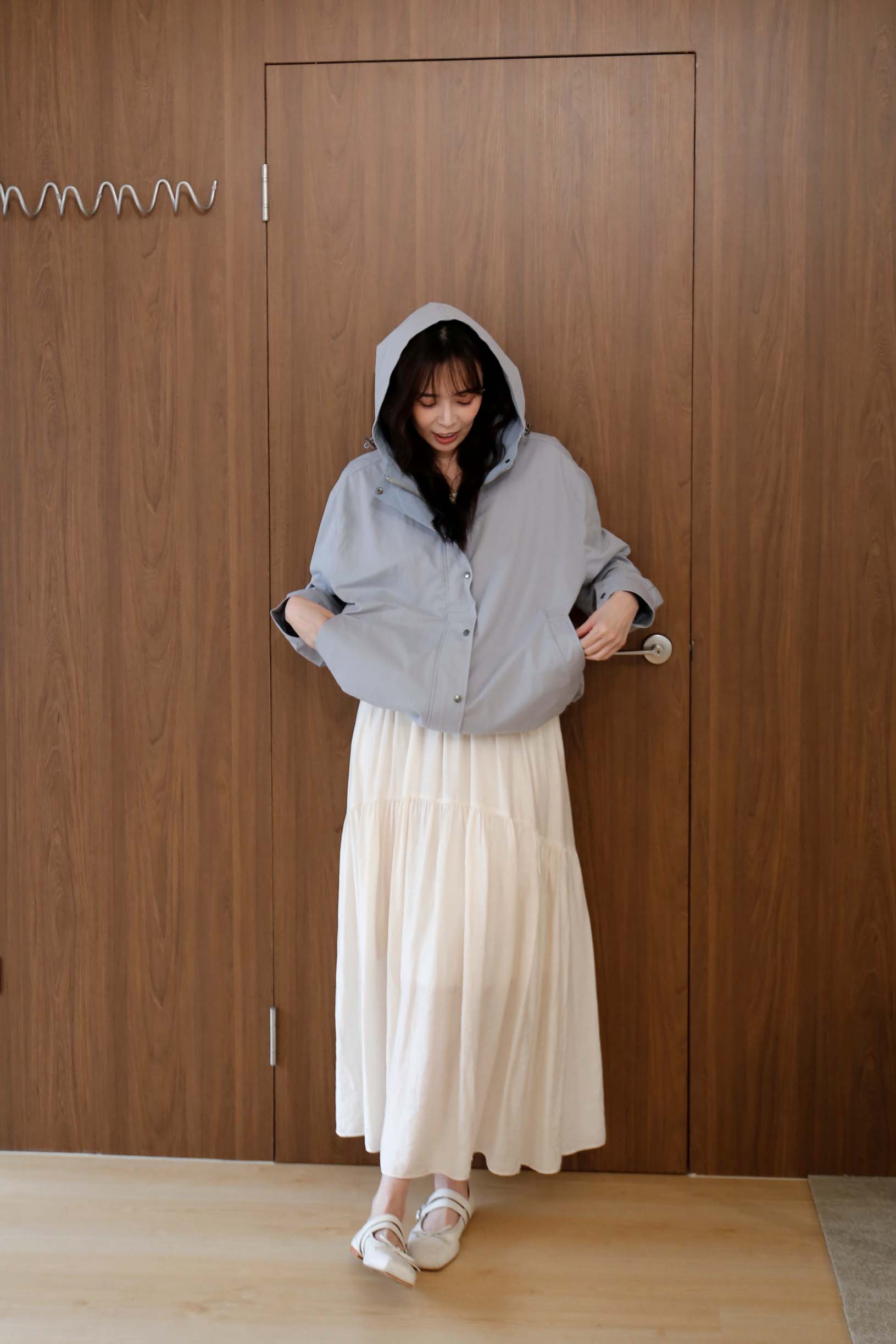 BS芙蕾垂墜斜拼裙(兩色)-訂製