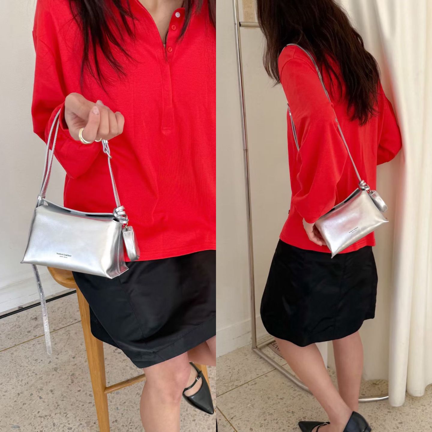 ★ 韓國設計師真皮磁吸小包-可斜背-限時團購