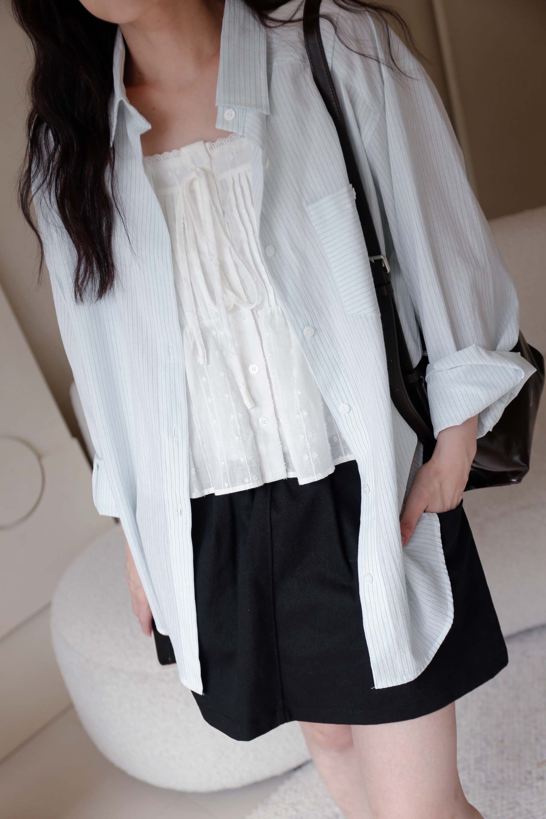 BS韓國緹安直紋襯衫(三色)