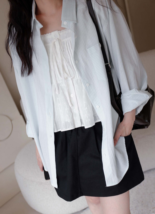 BS韓國緹安直紋襯衫(三色)