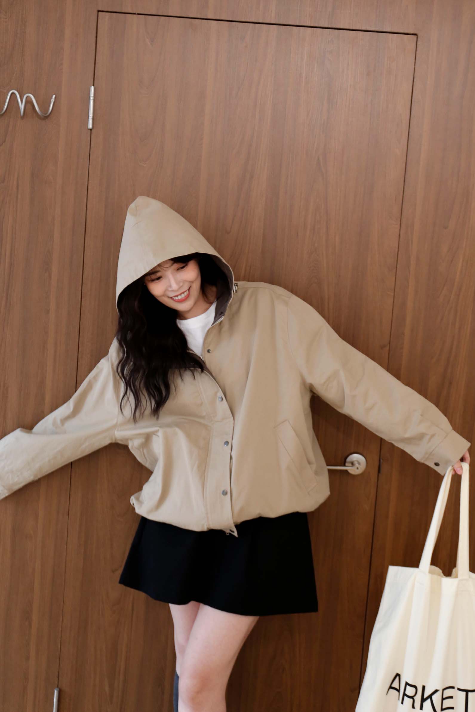 BS韓國連帽抽繩夾克(兩色)