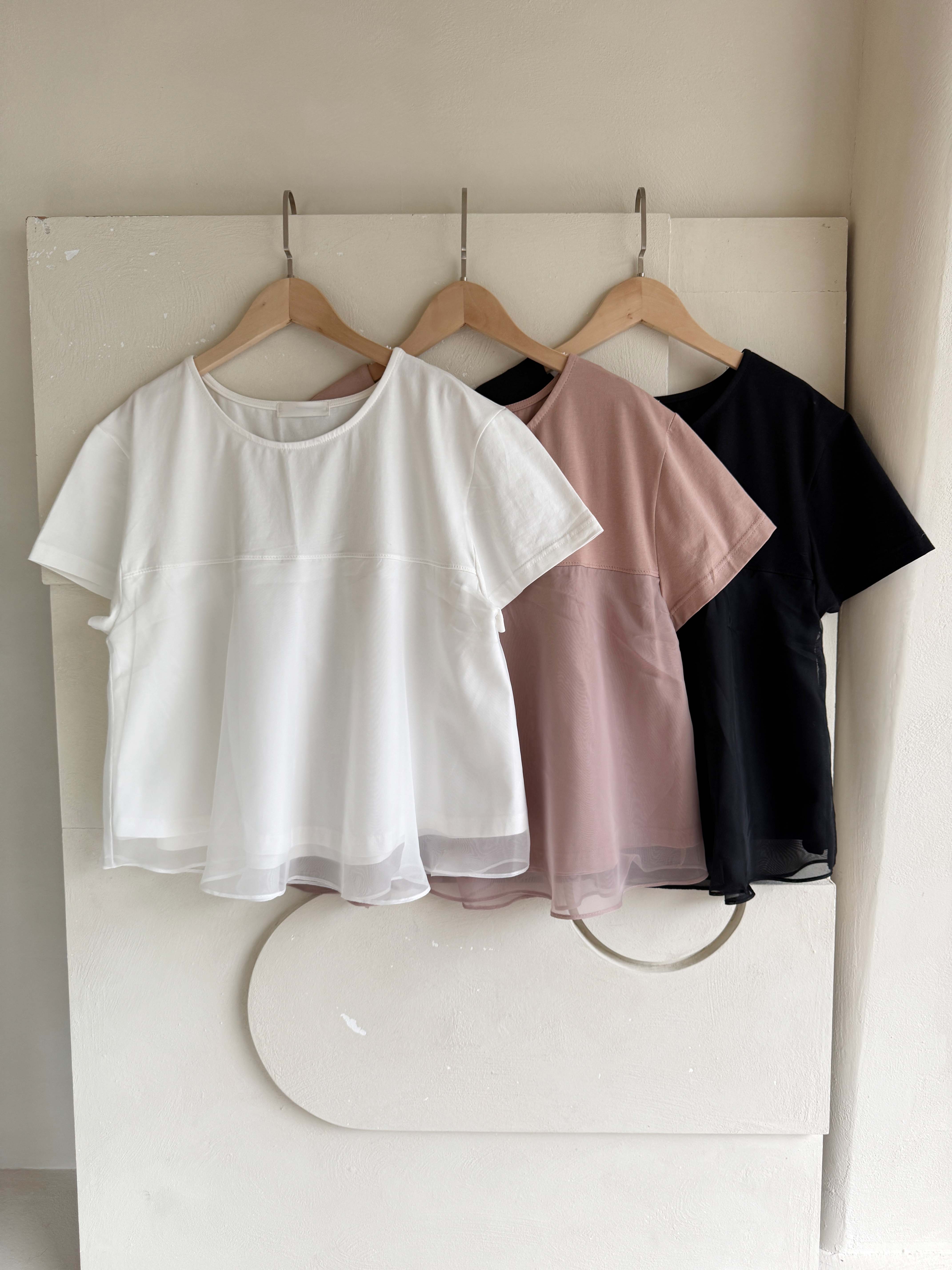 BS韓國映洛柔紗上衣(三色)