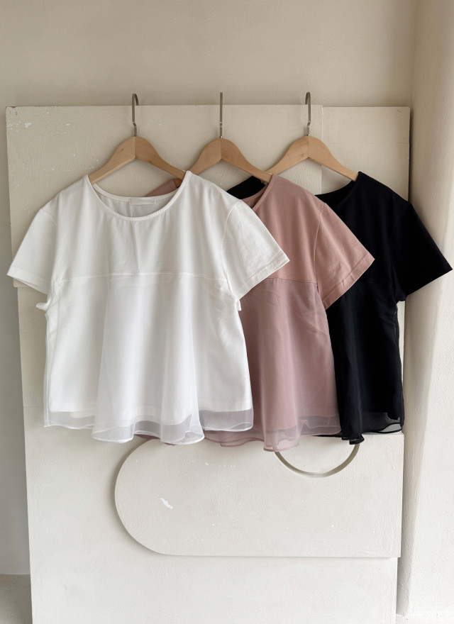 BS韓國映洛柔紗上衣(三色)