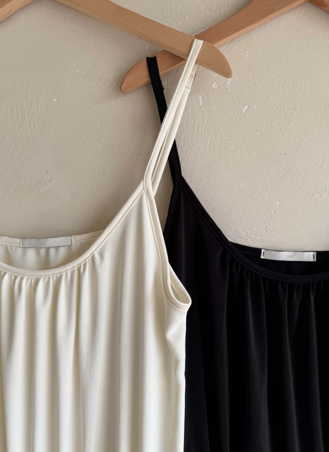 BS韓國高垂墜細肩抽繩洋裝(兩色)