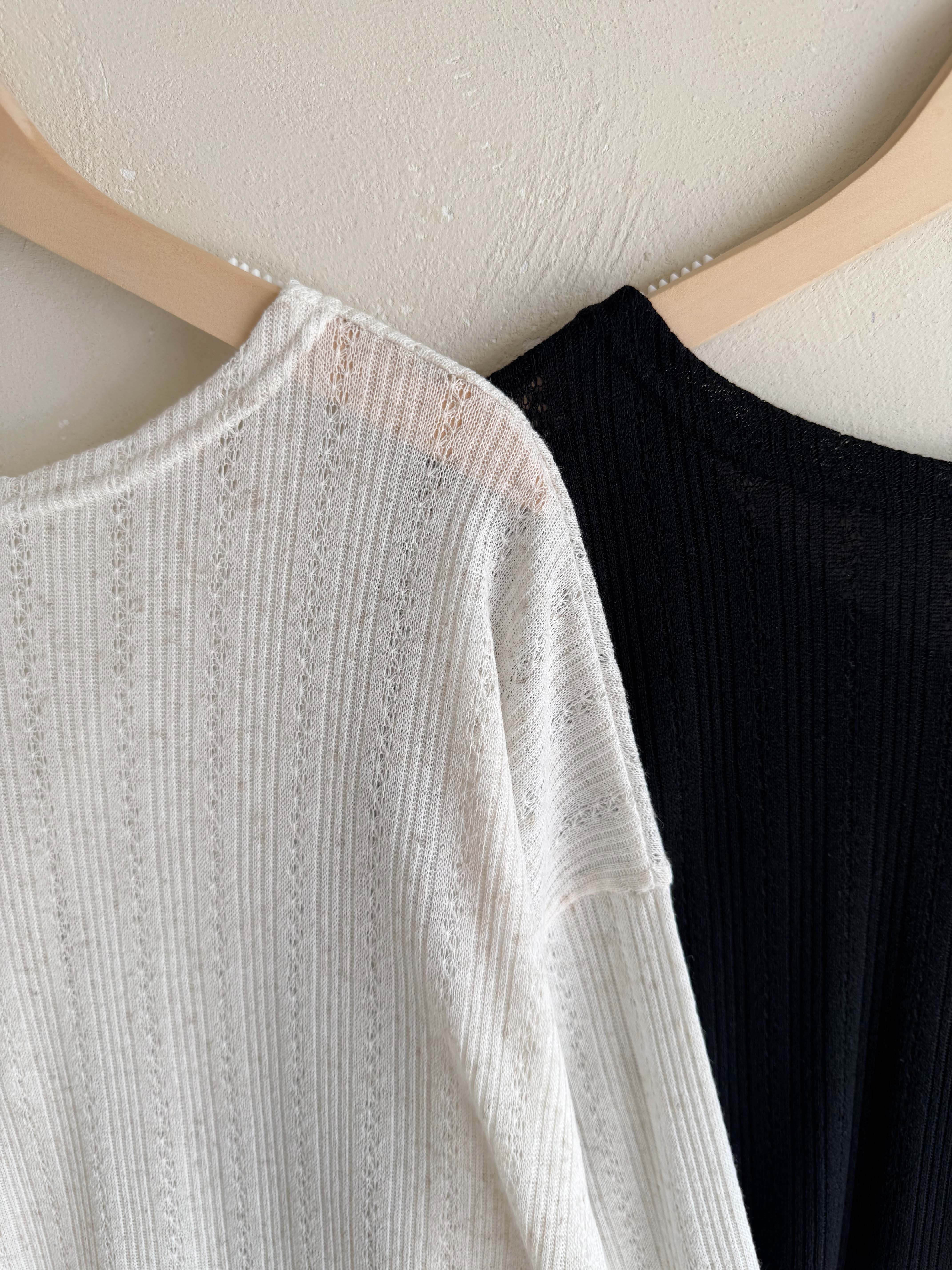 BS韓國薇洛織紋排扣上衣(兩色)