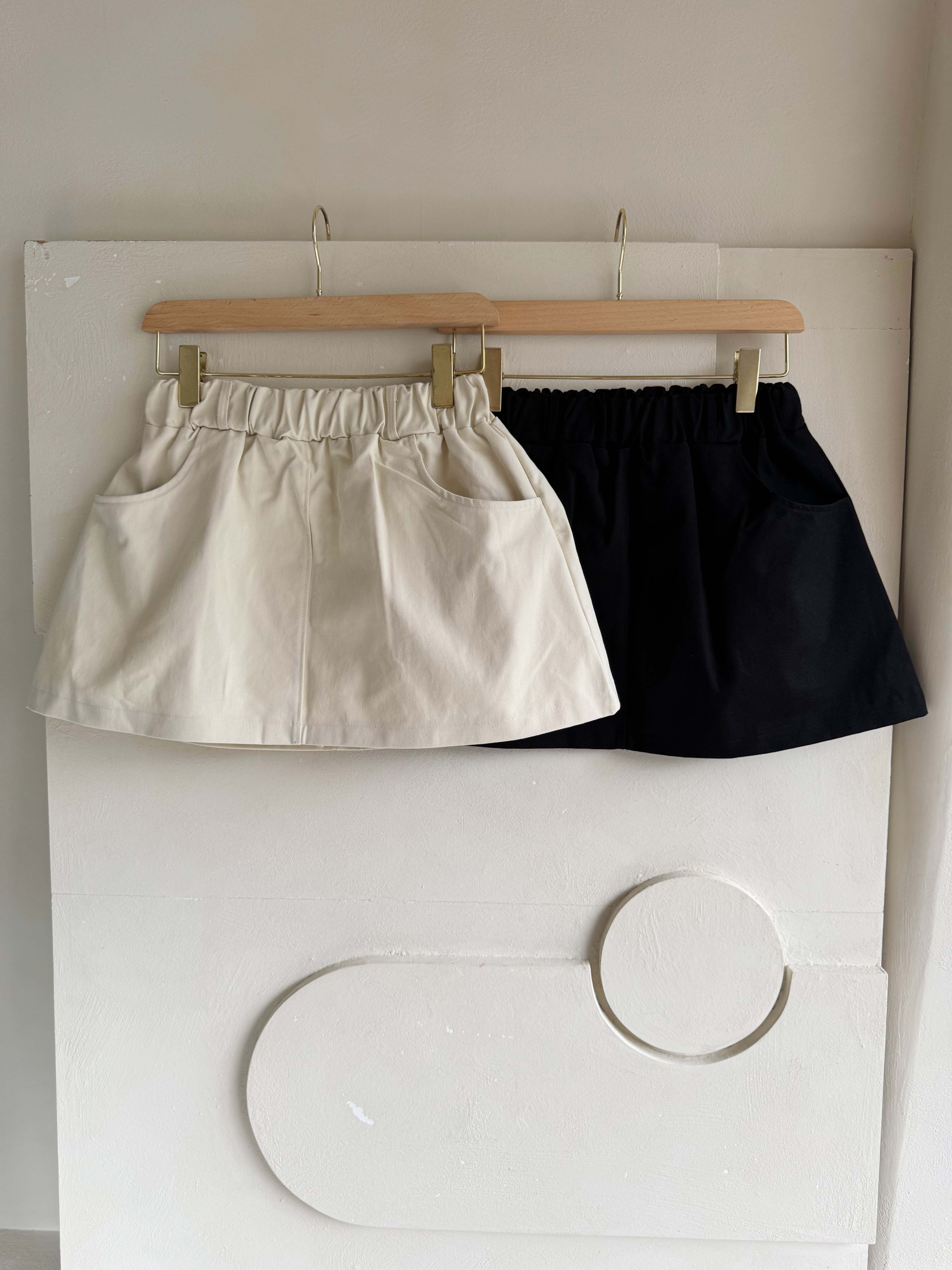 BS韓國口袋A字褲裙(兩色)－尺寸友善