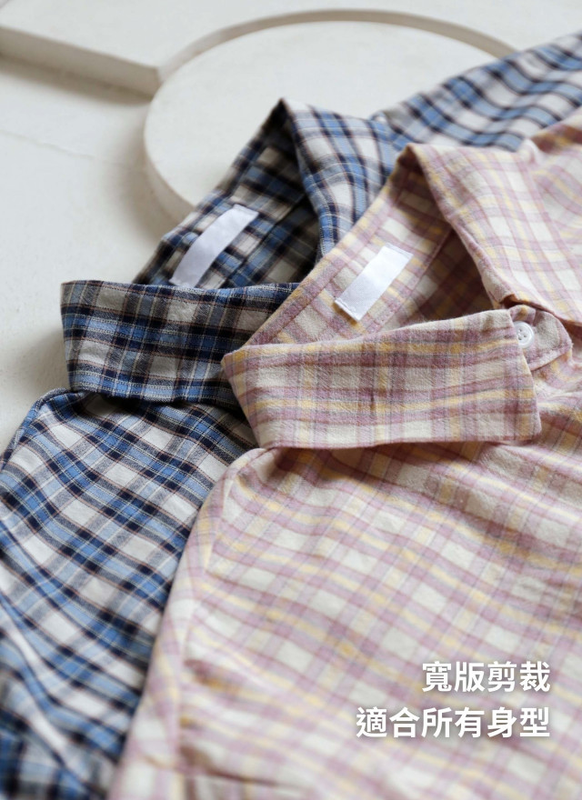 BS韓國復古小格襯衫(兩色)