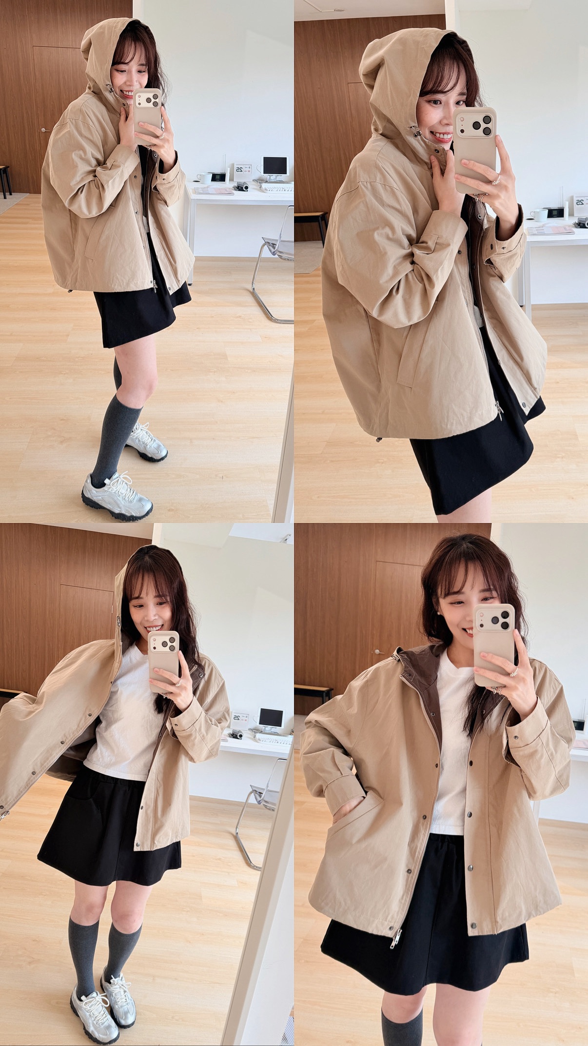 BS韓國連帽抽繩夾克(兩色)