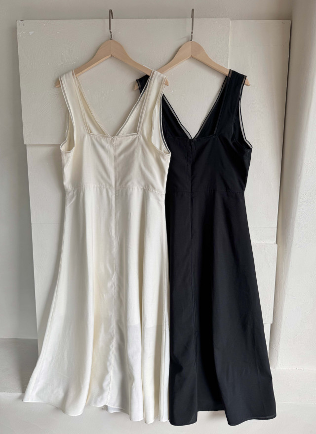 BS韓國時尚深V背心洋裝(兩色)