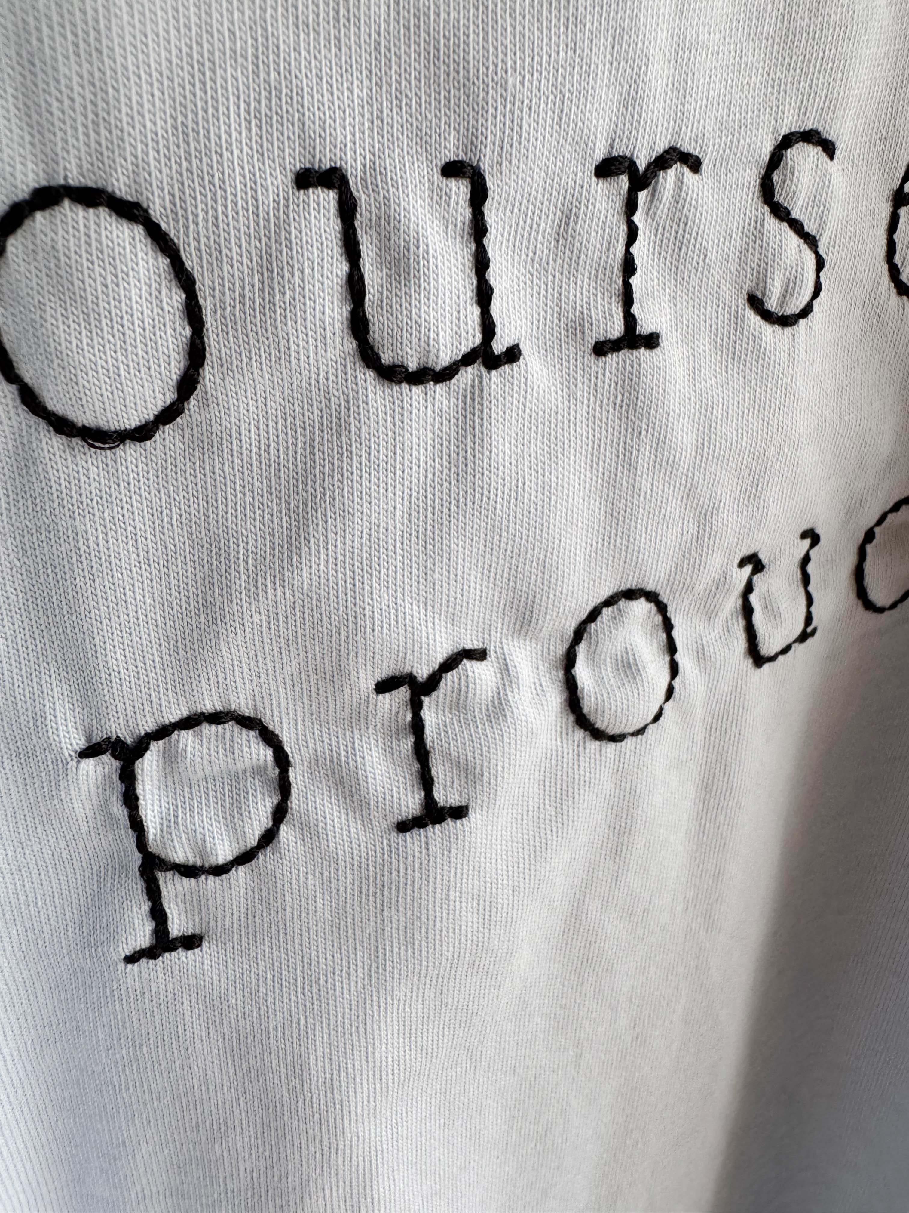 BS韓國刺繡立體字短T(三色)