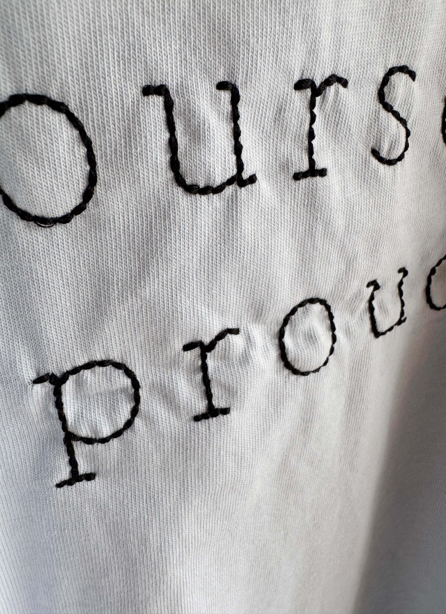 BS韓國刺繡立體字短T(三色)