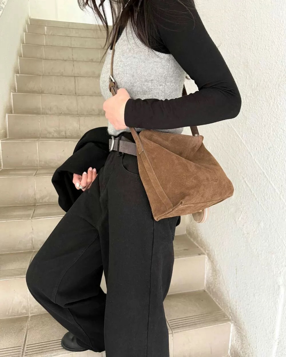 韓國設計師真皮拉鍊包-可斜背-限時團購