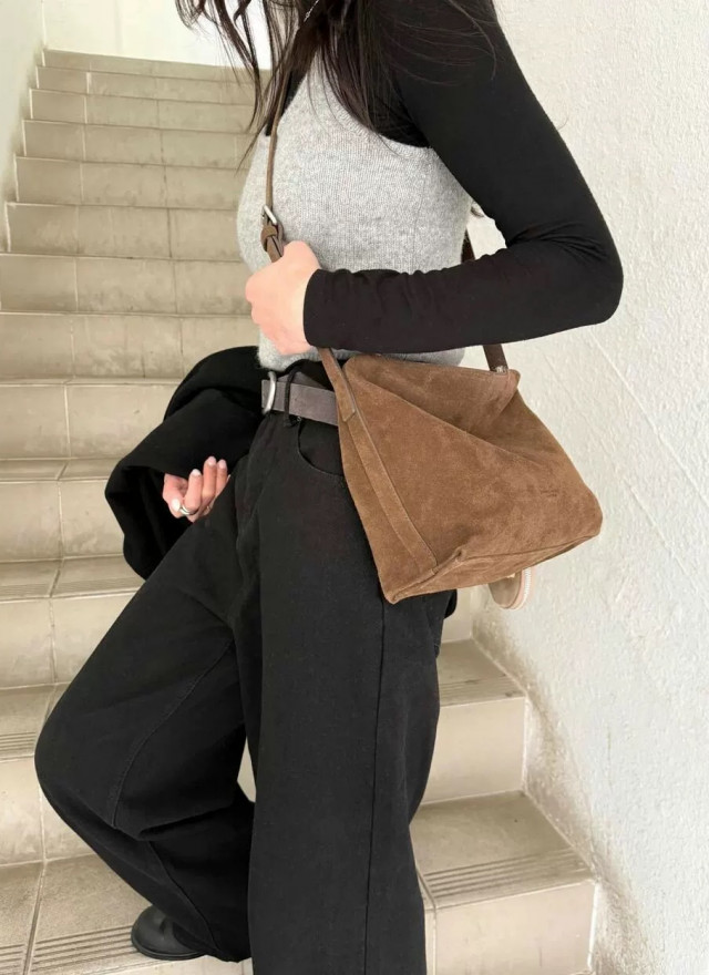 韓國設計師真皮拉鍊包-可斜背-限時團購