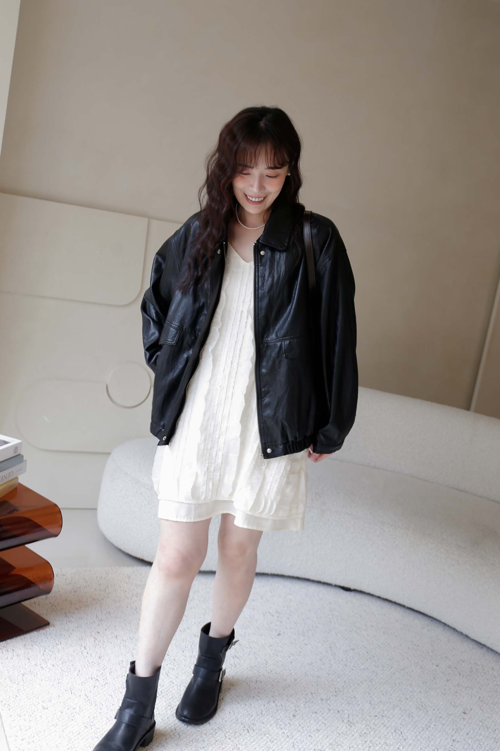 BS韓國諾亞率性皮革外套