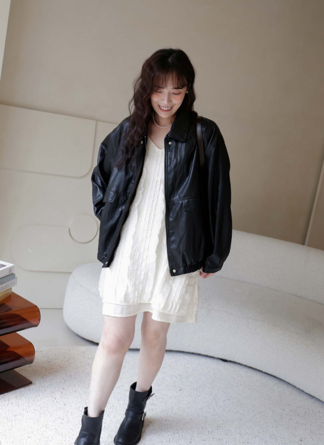 BS韓國諾亞率性皮革外套