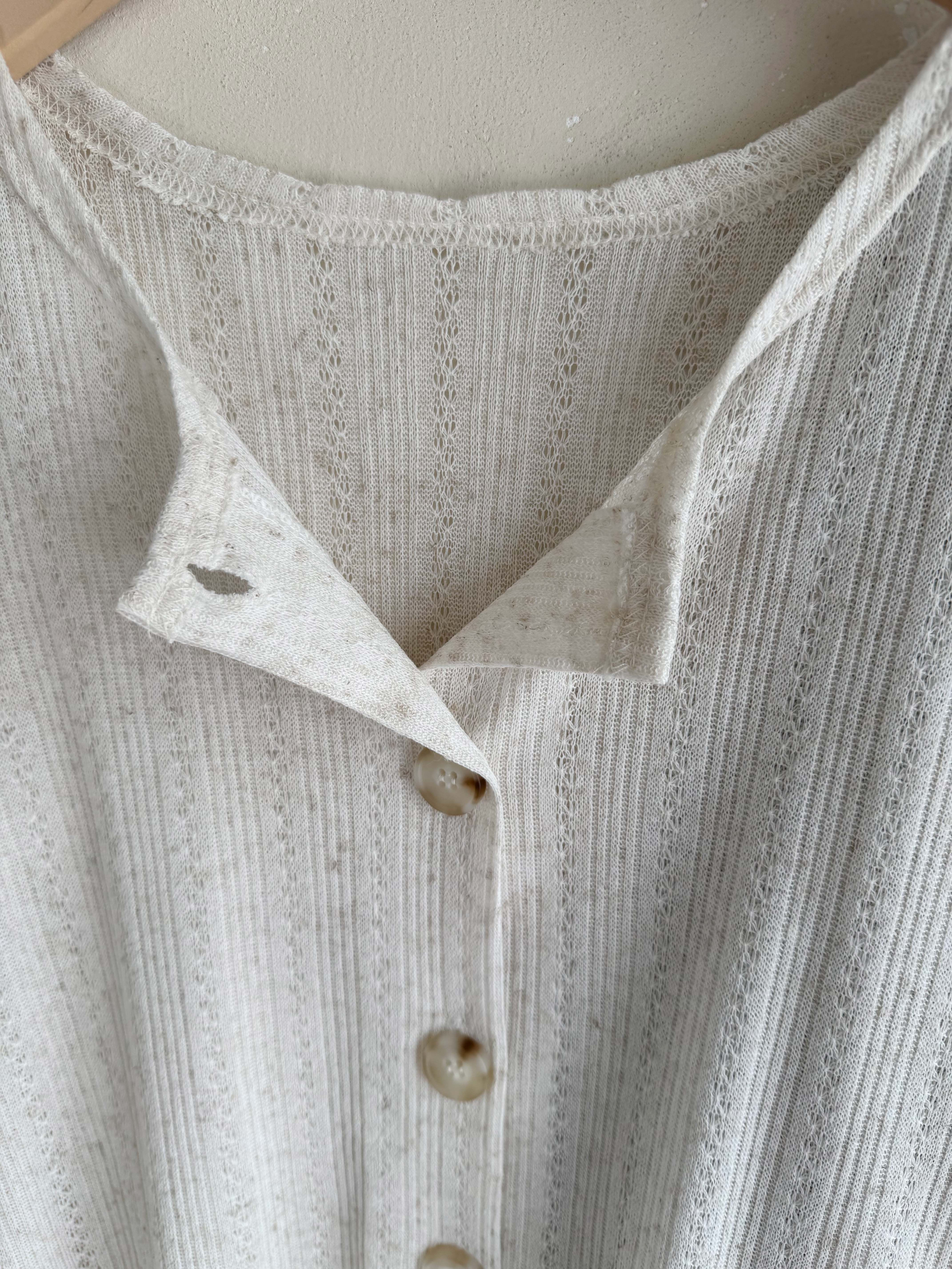 BS韓國薇洛織紋排扣上衣(兩色)