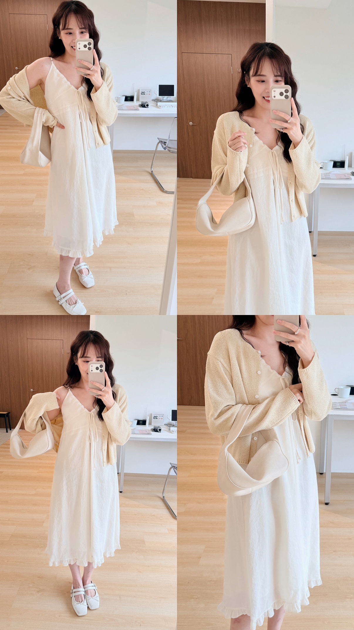 BS韓國荷葉兩穿細肩洋裝(兩色)