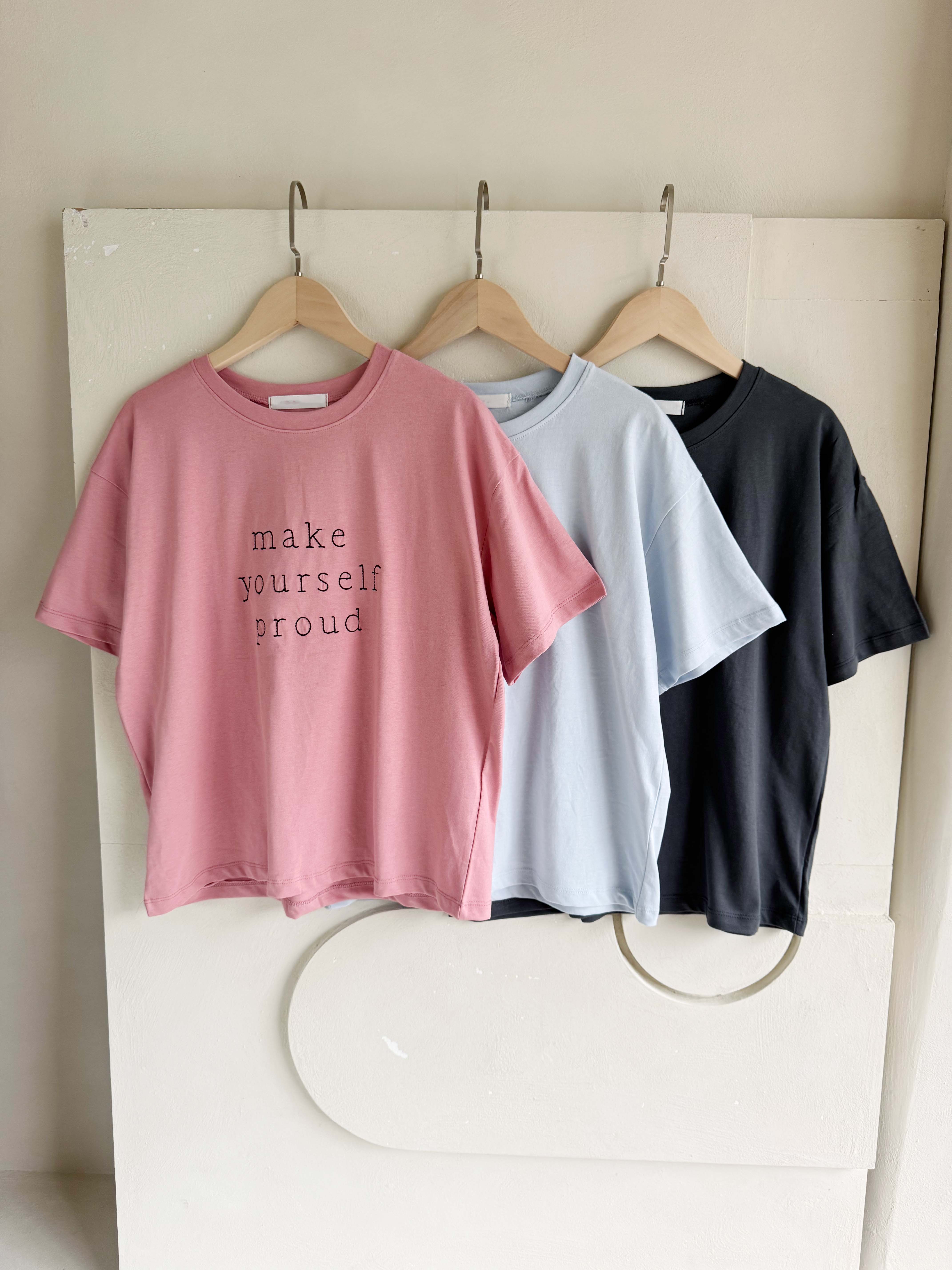 BS韓國刺繡立體字短T(三色)