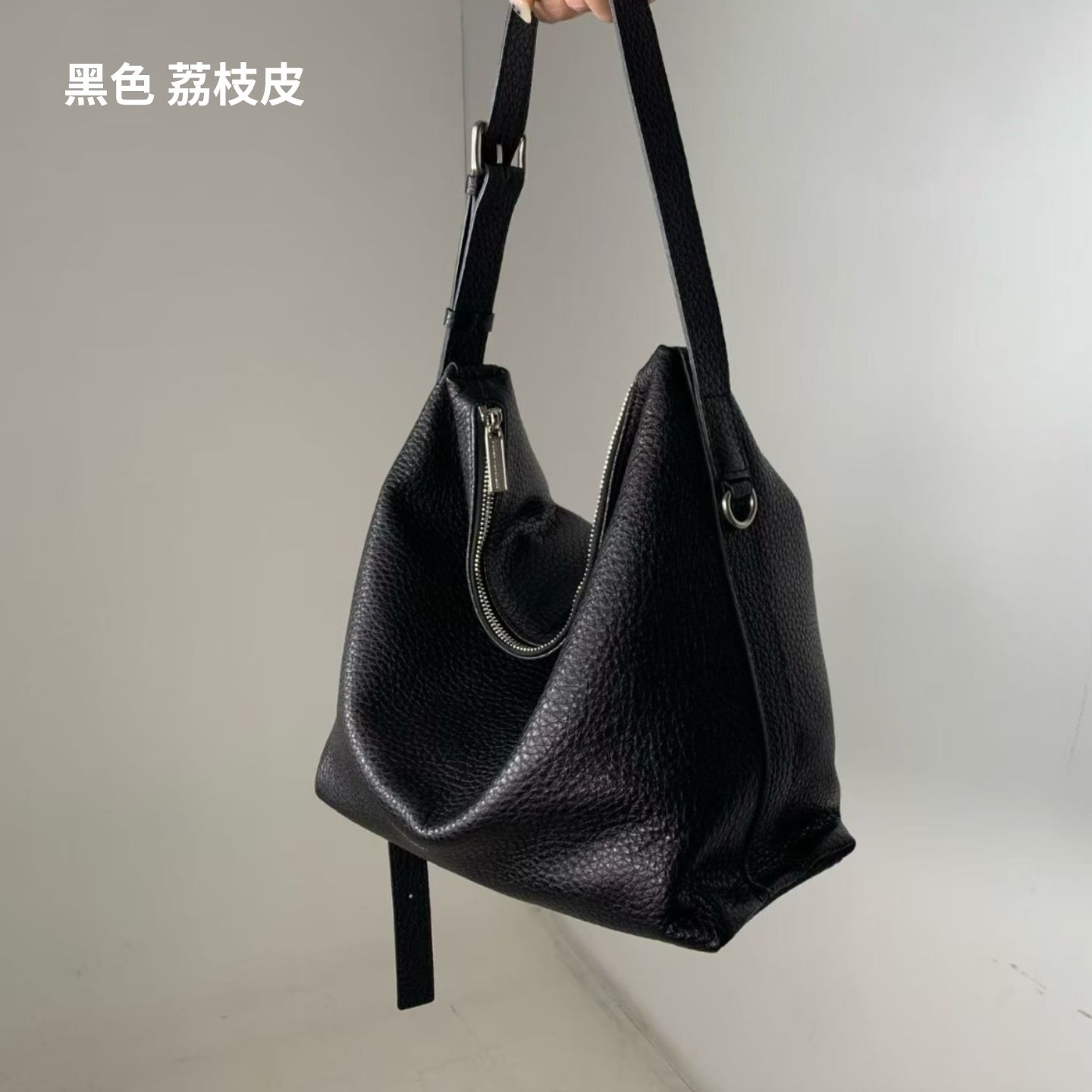 韓國設計師真皮拉鍊包-可斜背-限時團購