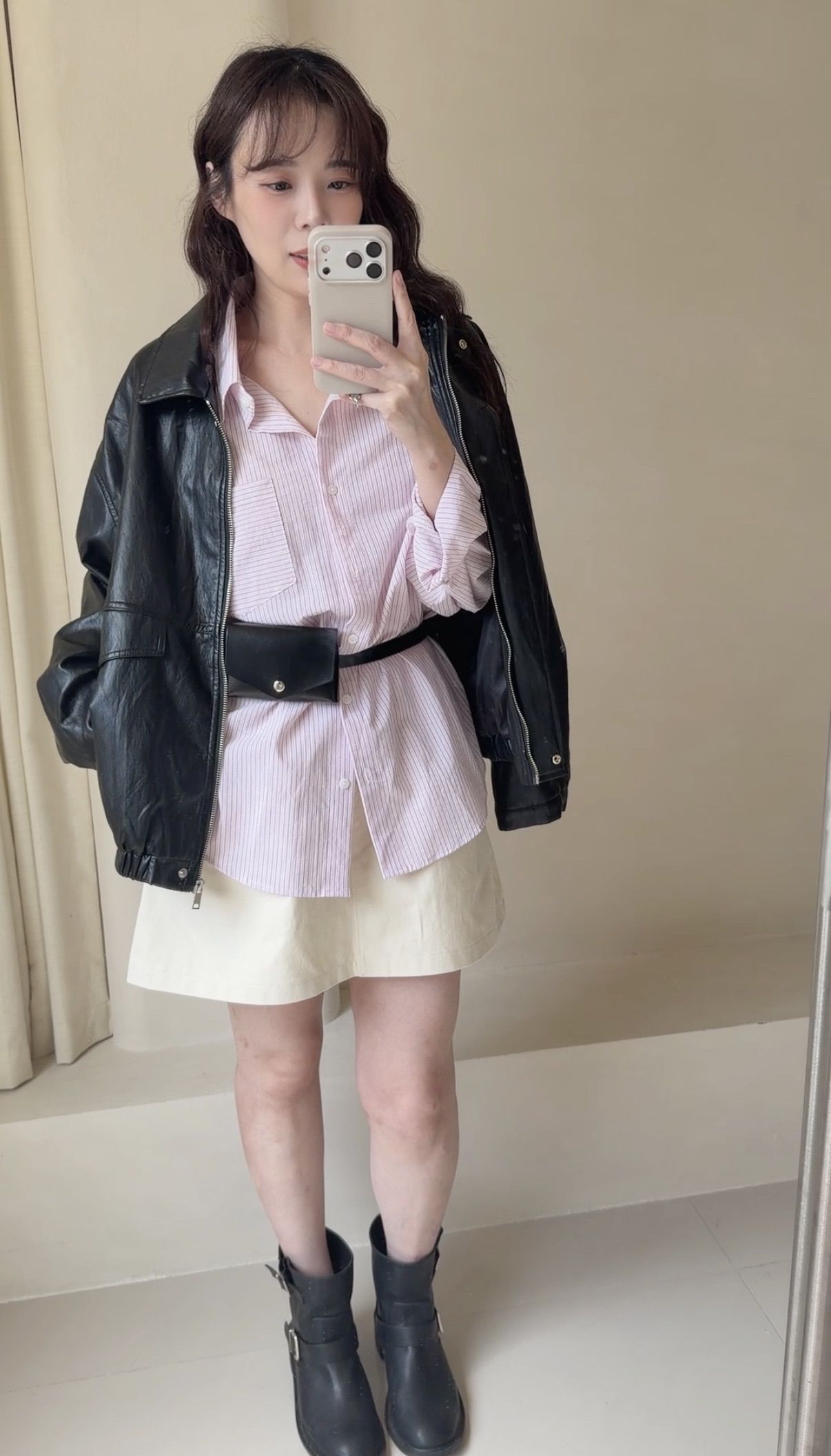 BS韓國諾亞率性皮革外套