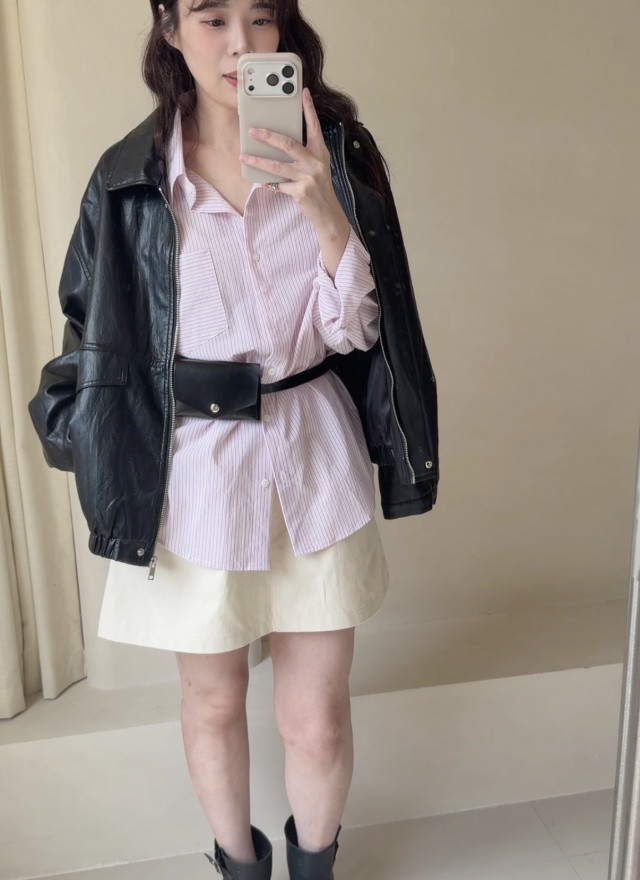 BS韓國諾亞率性皮革外套