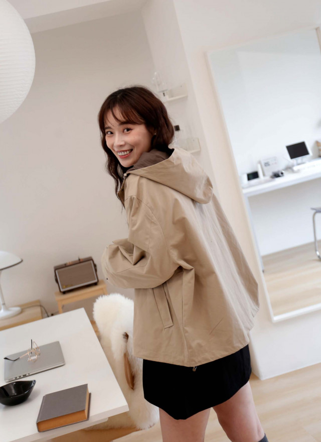 BS韓國連帽抽繩夾克(兩色)