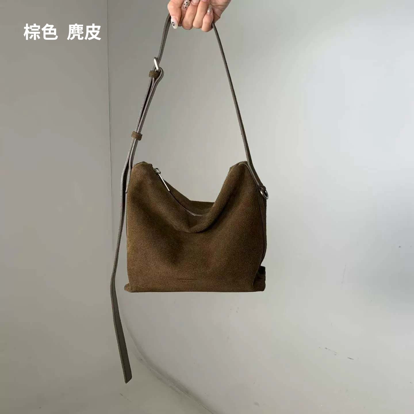 韓國設計師真皮拉鍊包-可斜背-限時團購