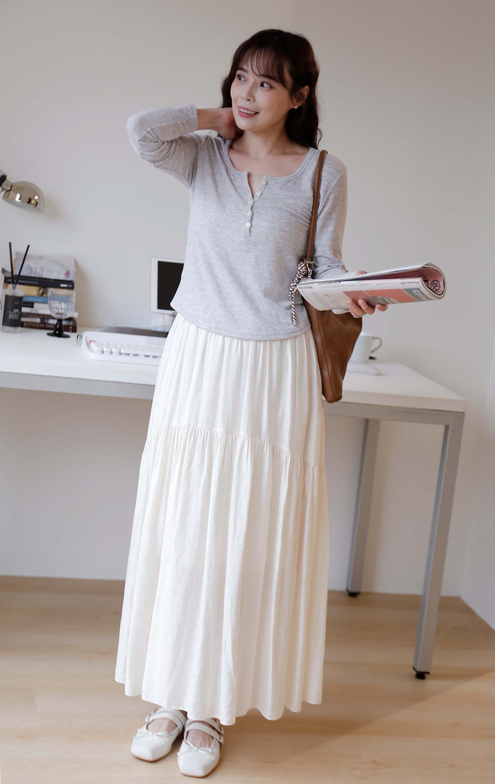 BS韓國排釦長袖上衣(三色)