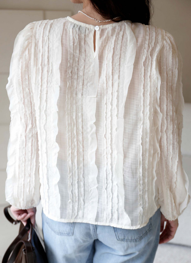 BS韓國曼柔微蓬袖上衣(兩色)