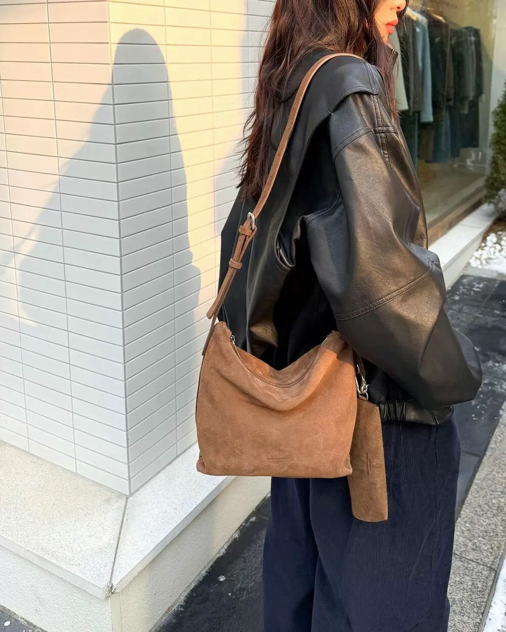 韓國設計師真皮拉鍊包-可斜背-限時團購