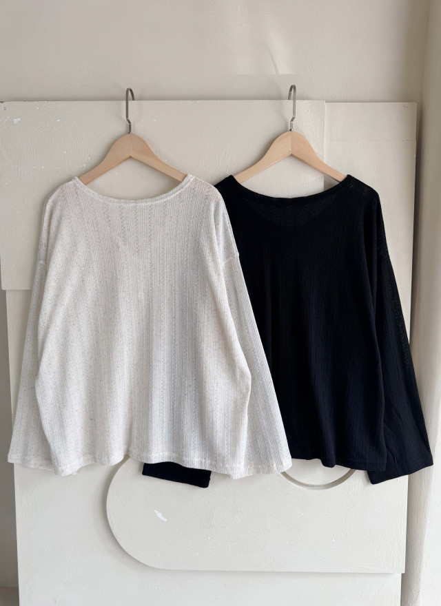 BS韓國薇洛織紋排扣上衣(兩色)