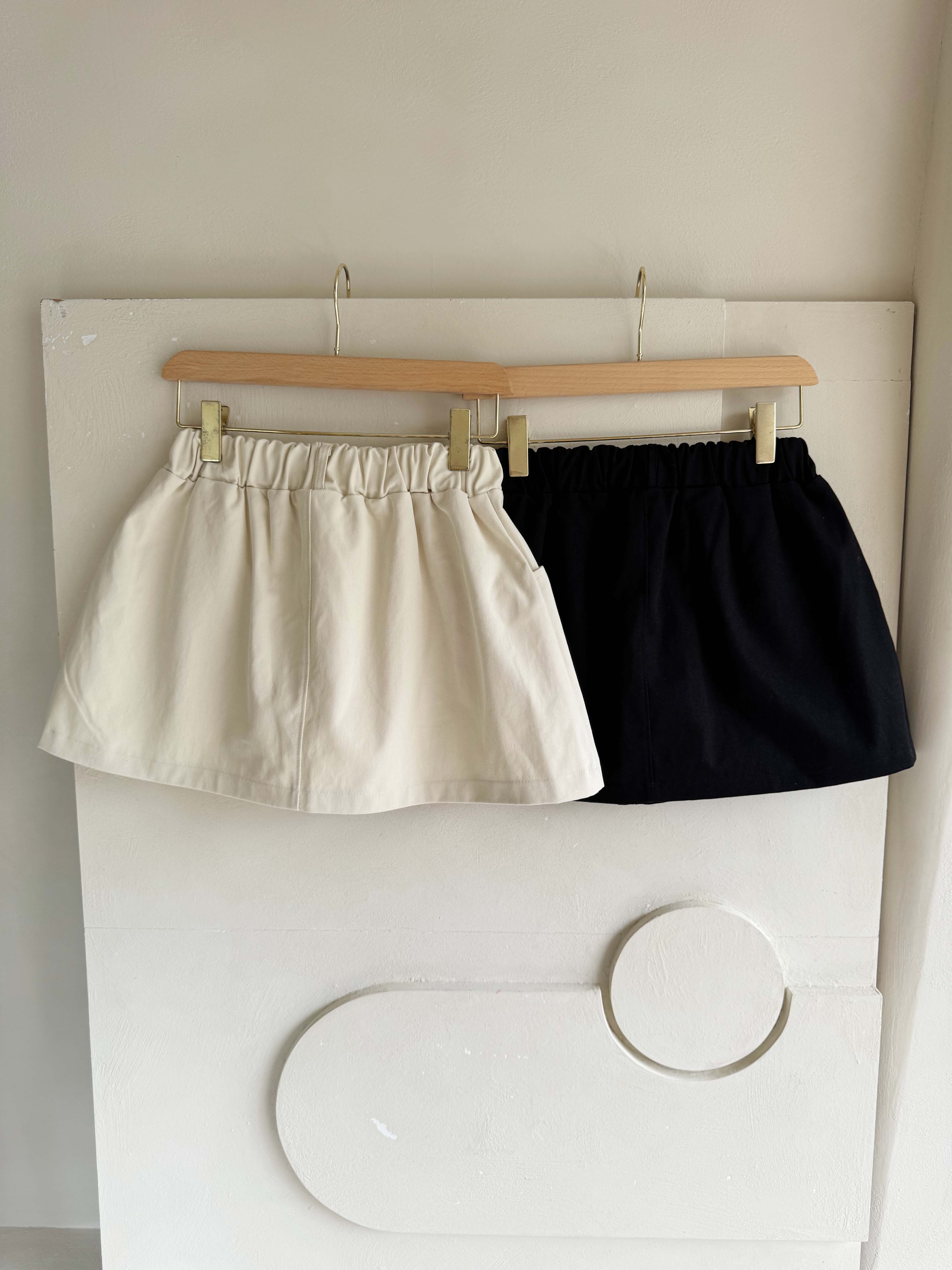 BS韓國口袋A字褲裙(兩色)－尺寸友善