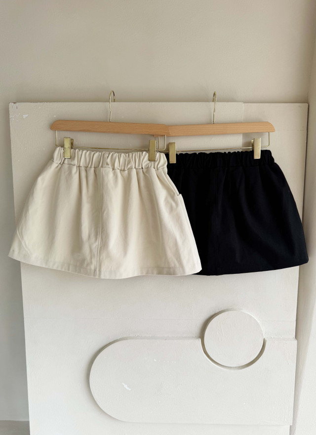 BS韓國口袋A字褲裙(兩色)－尺寸友善