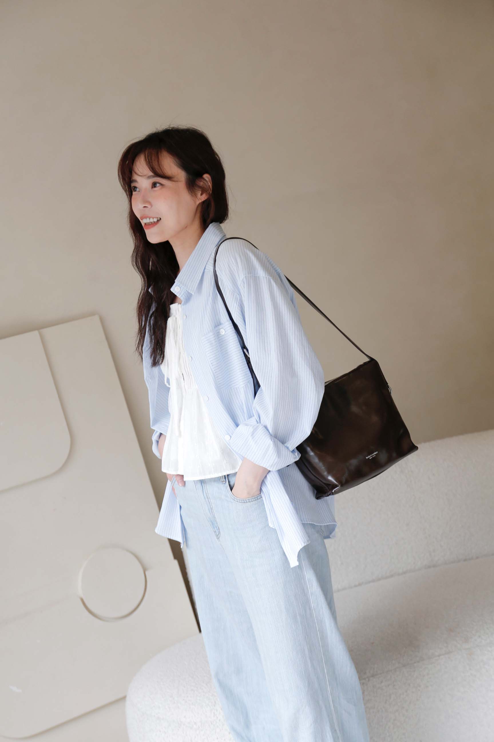 BS韓國緹安直紋襯衫(三色)