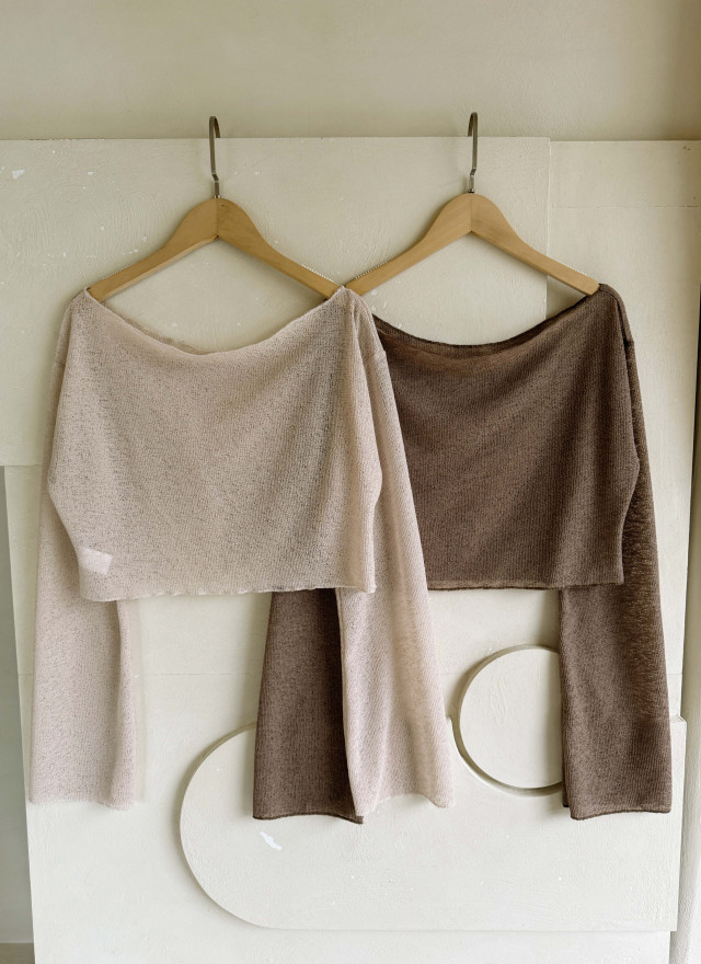 BS韓國美人斜肩上衣(兩色)