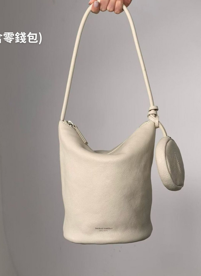 ★ 韓國設計師真皮拉鍊水桶包-限時團購