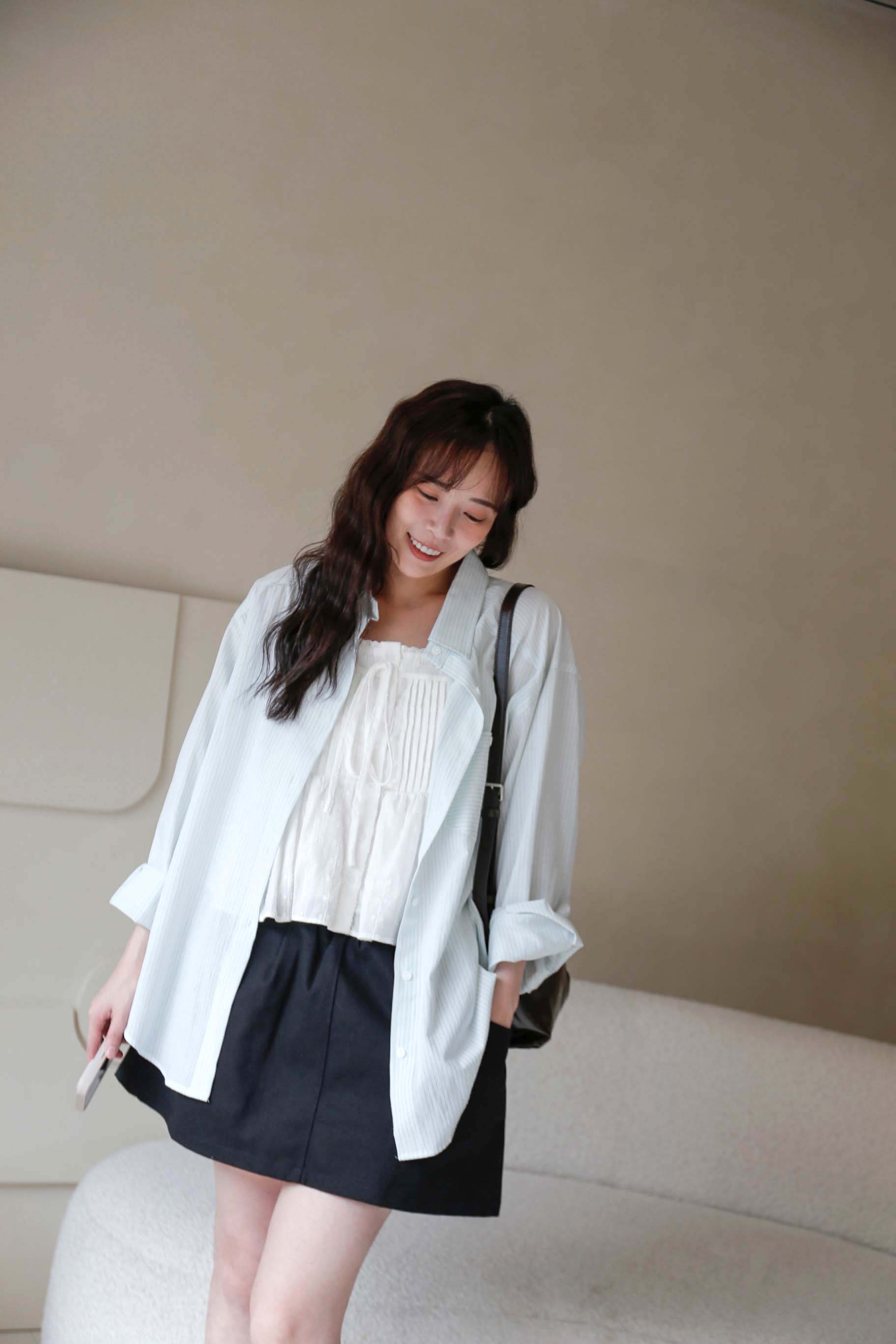 BS韓國緹安直紋襯衫(三色)