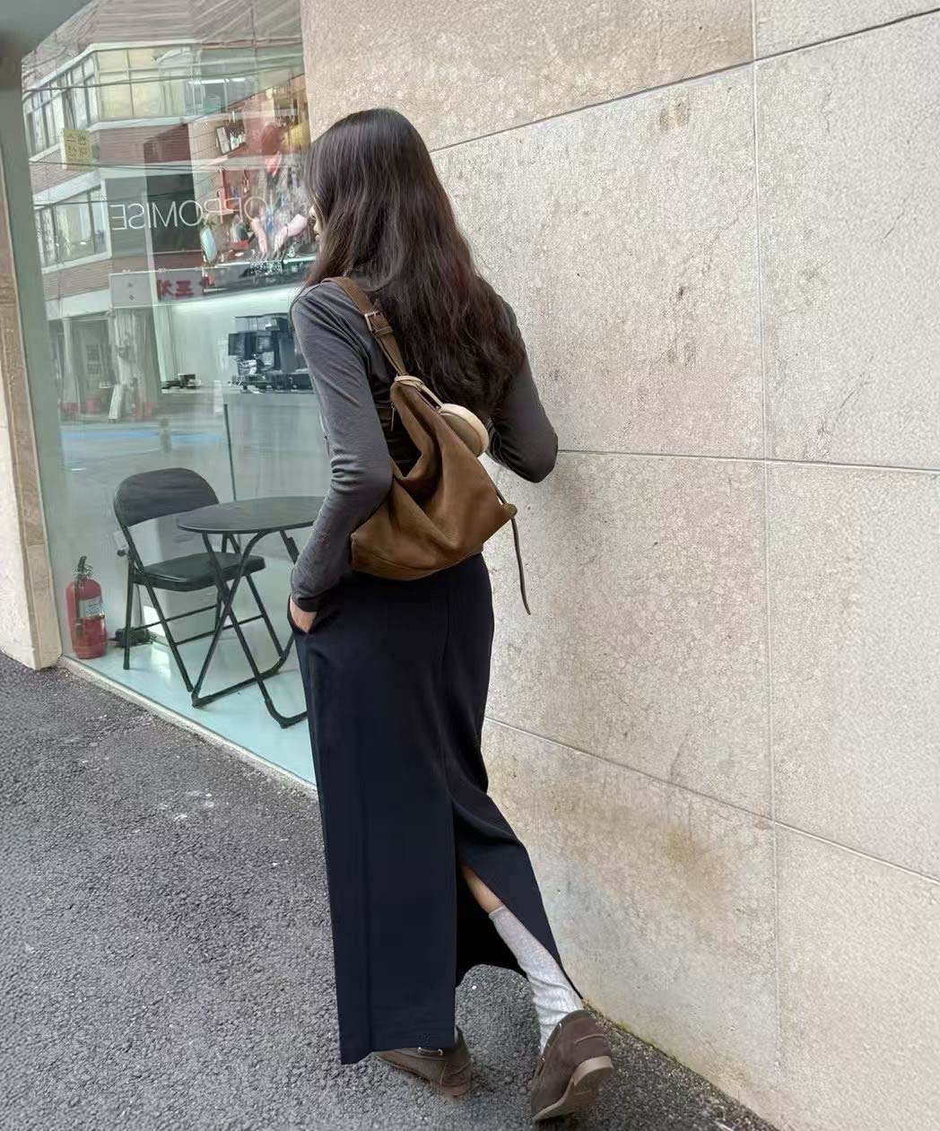 韓國設計師真皮拉鍊包-可斜背-限時團購