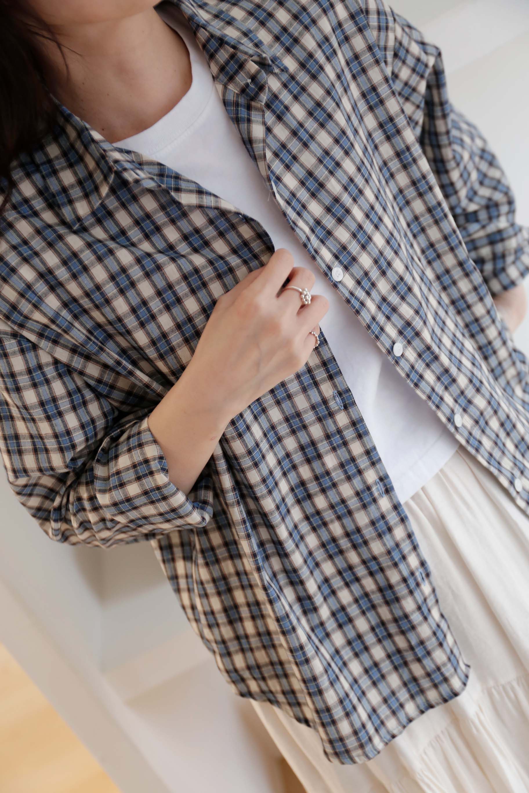 BS韓國復古小格襯衫(兩色)