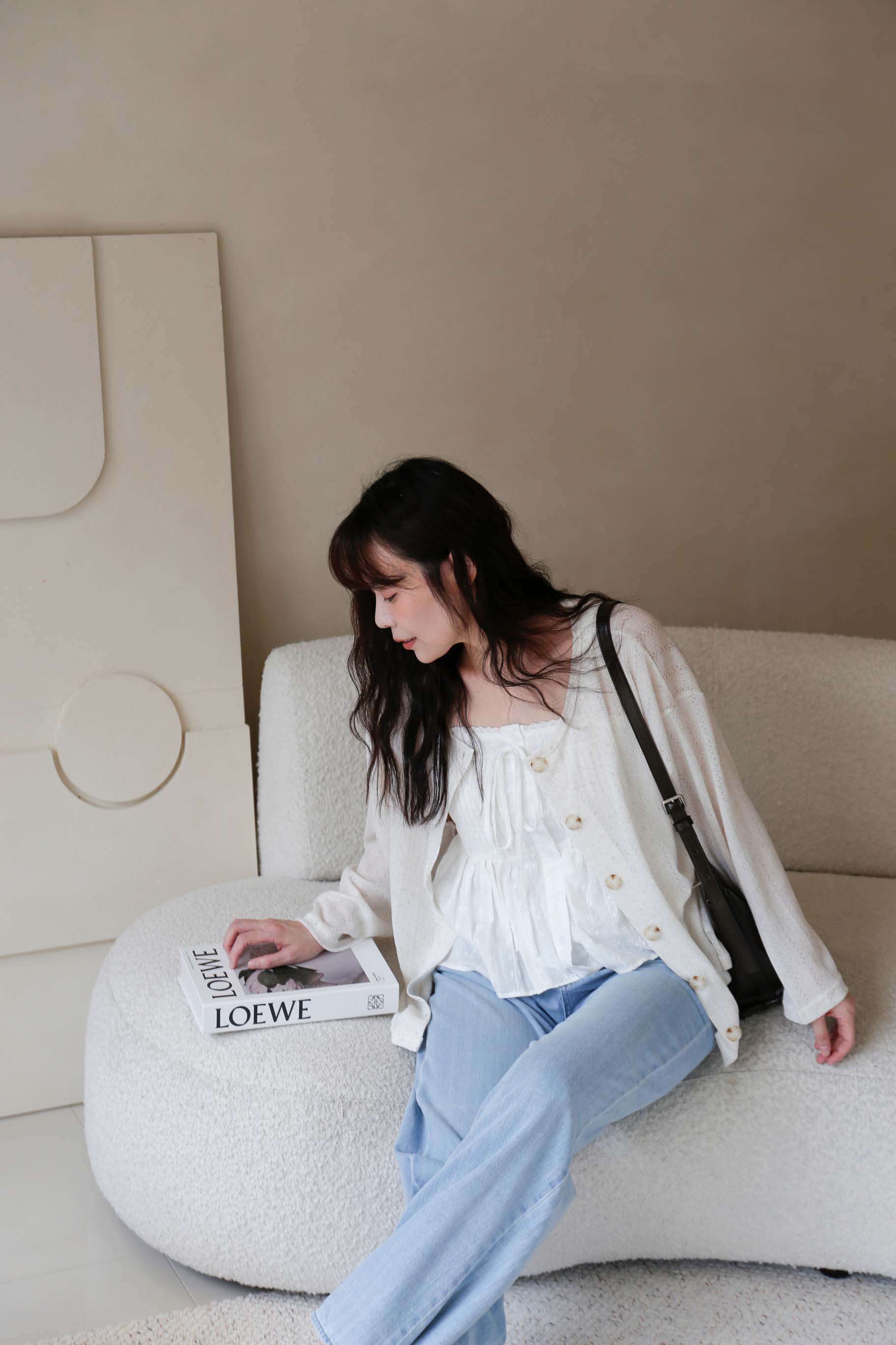 BS韓國薇洛織紋排扣上衣(兩色)