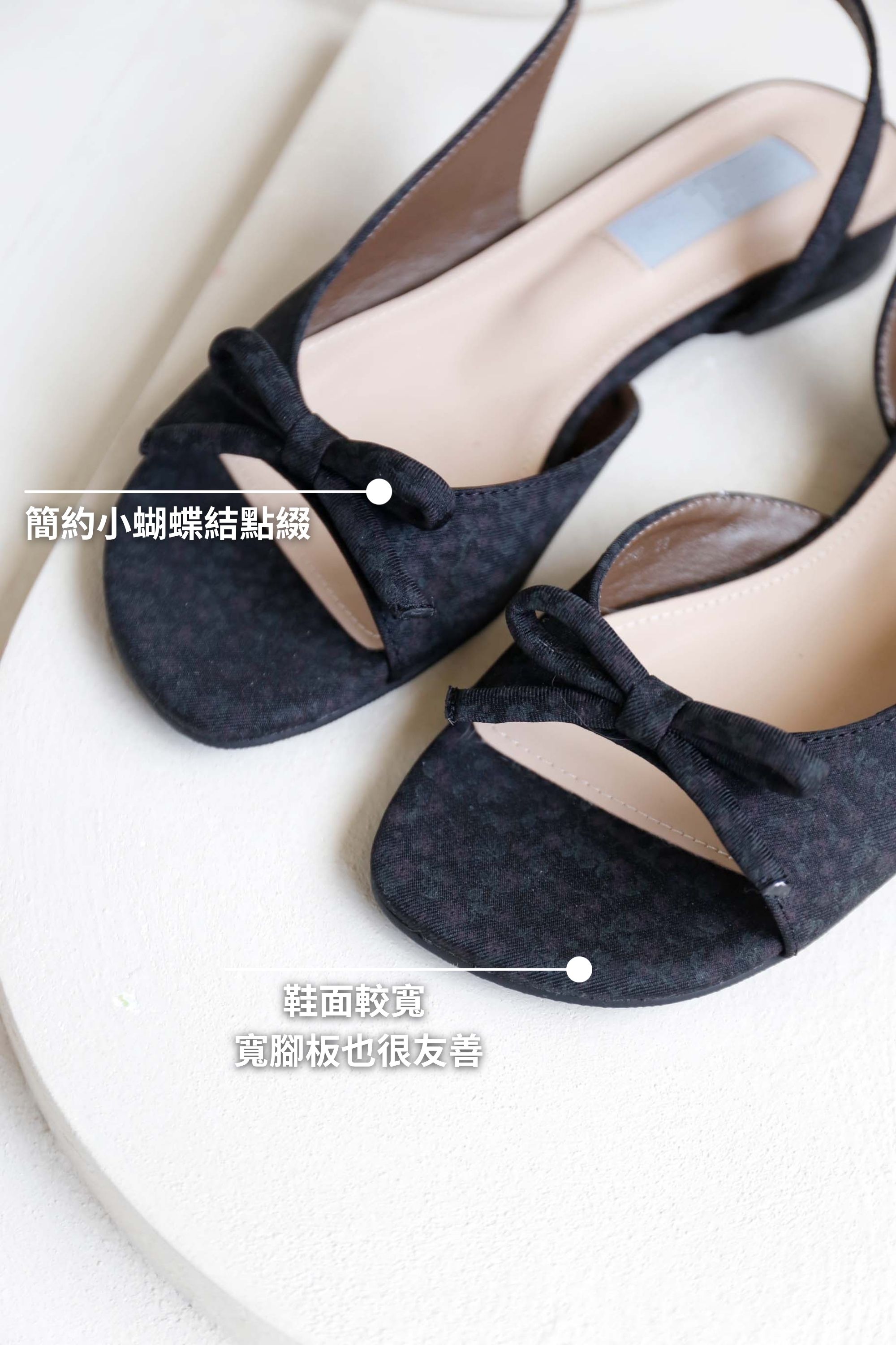 BS韓國采琳蝴蝶結後繫帶涼鞋(兩色)