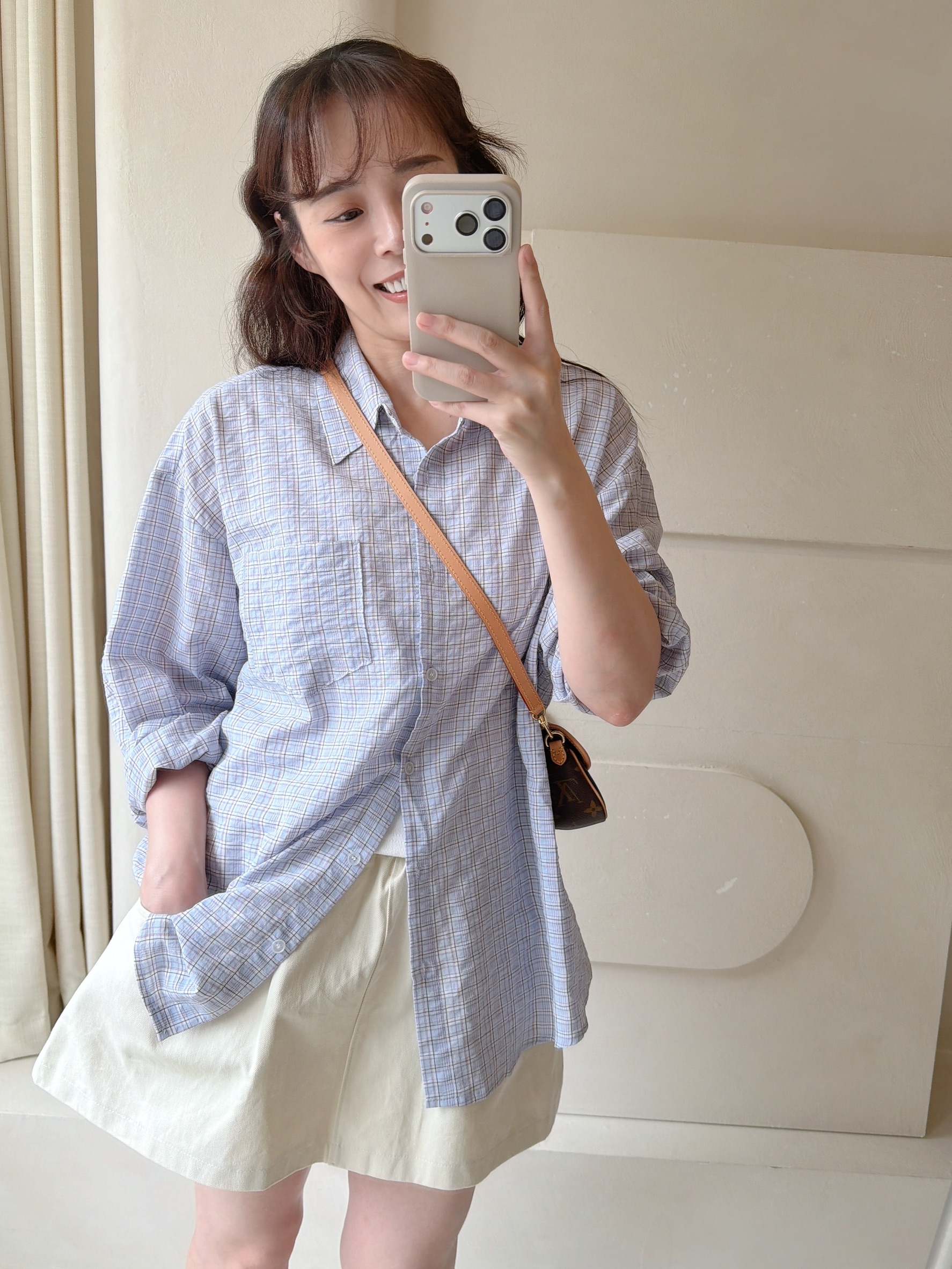 BS韓國智英格紋襯衫(三色)