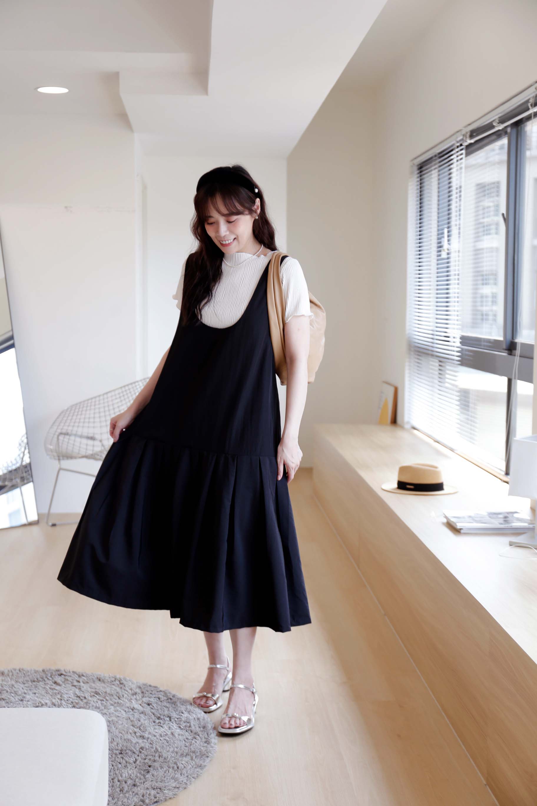 BS韓國夏恩百褶洋裝(兩面穿)