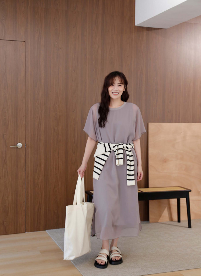 BS韓國敏真層次連身裙(兩色)