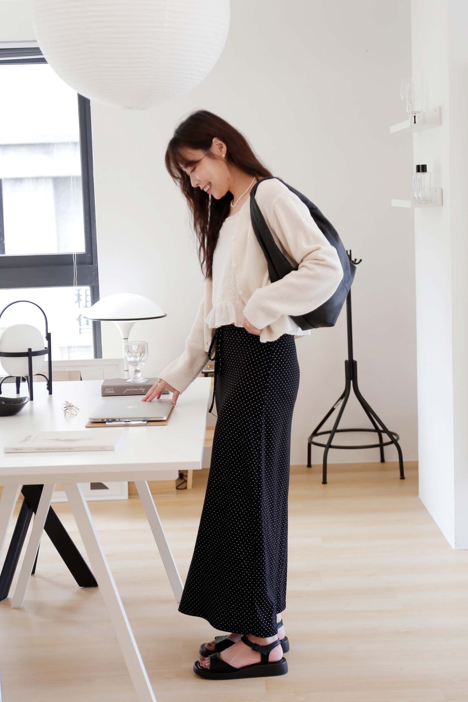 BS韓國薇墨圓點長裙