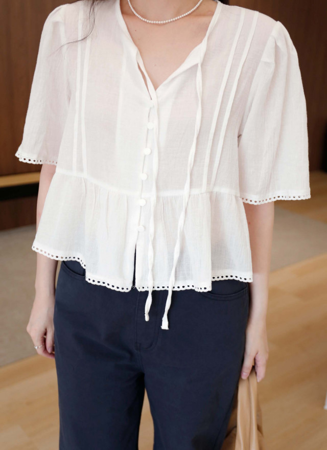 BS韓國玲雅綁帶上衣(兩色)