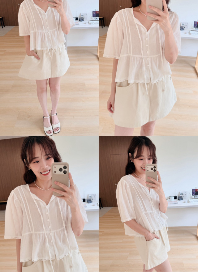 BS韓國玲雅綁帶上衣(兩色)