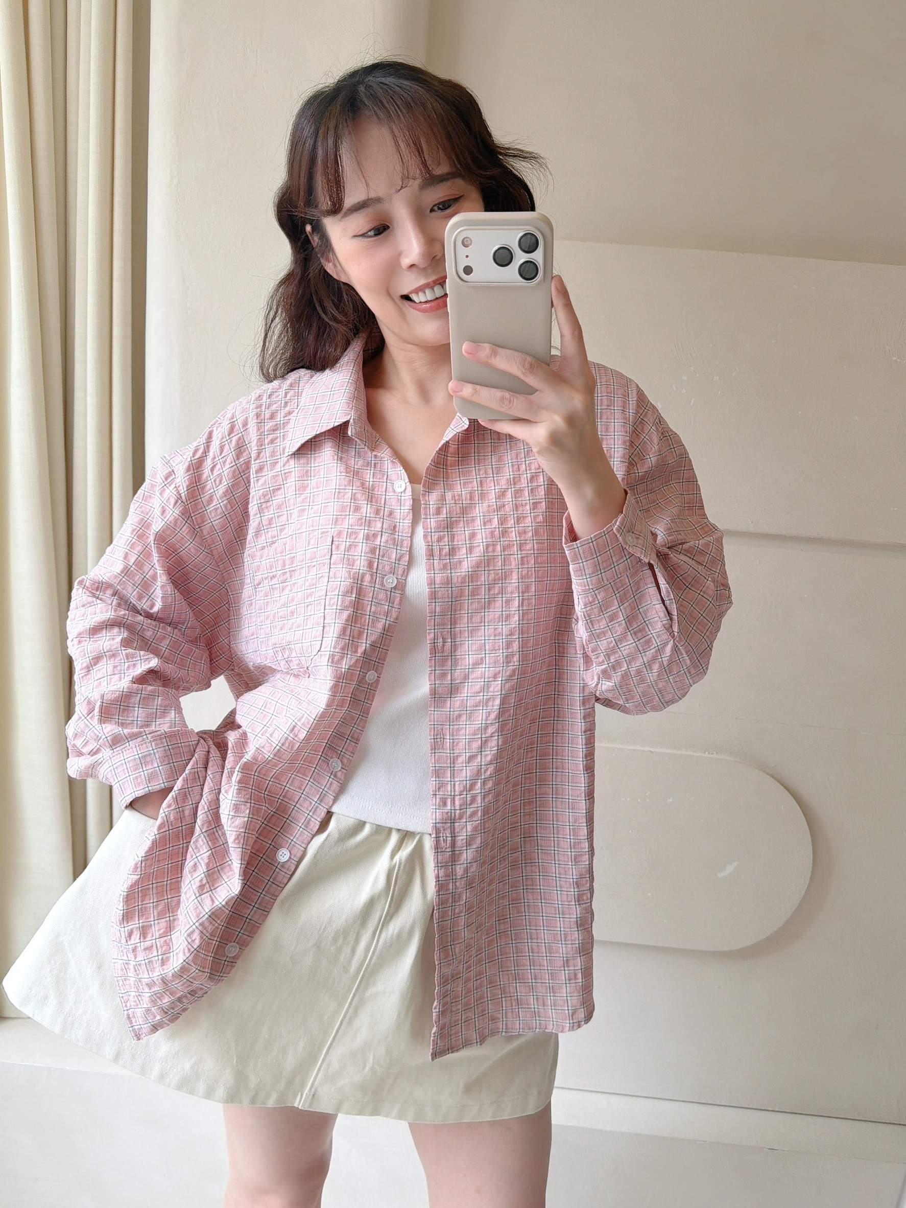 BS韓國智英格紋襯衫(三色)