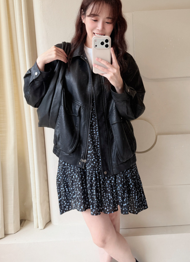 BS韓國恩藝率性皮革外套